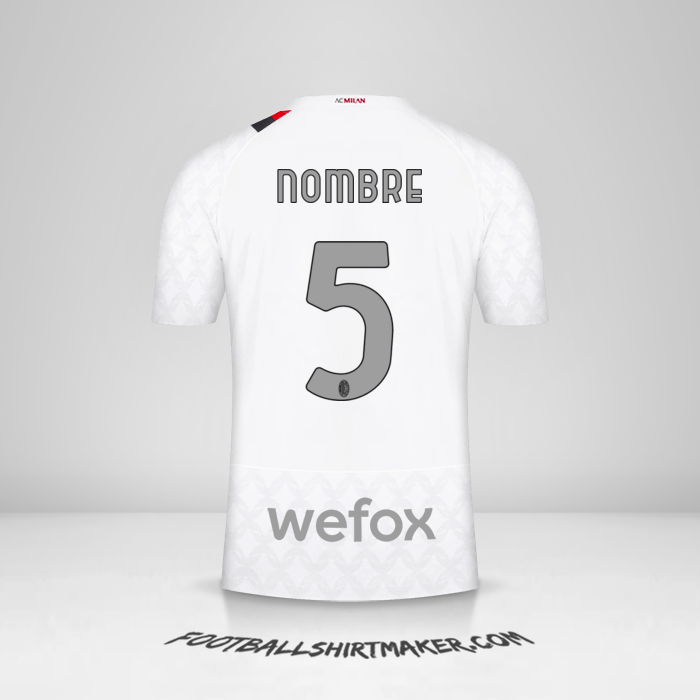 Camiseta AC Milan 2023/2024 Visita -  nombre - 5
