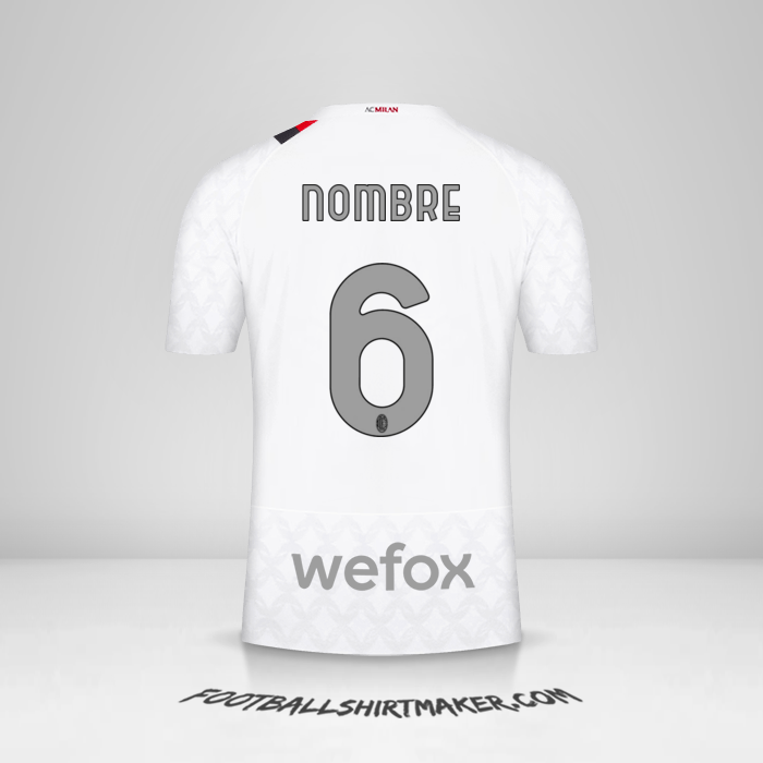 Camiseta AC Milan 2023/2024 Visita -  nombre - 6