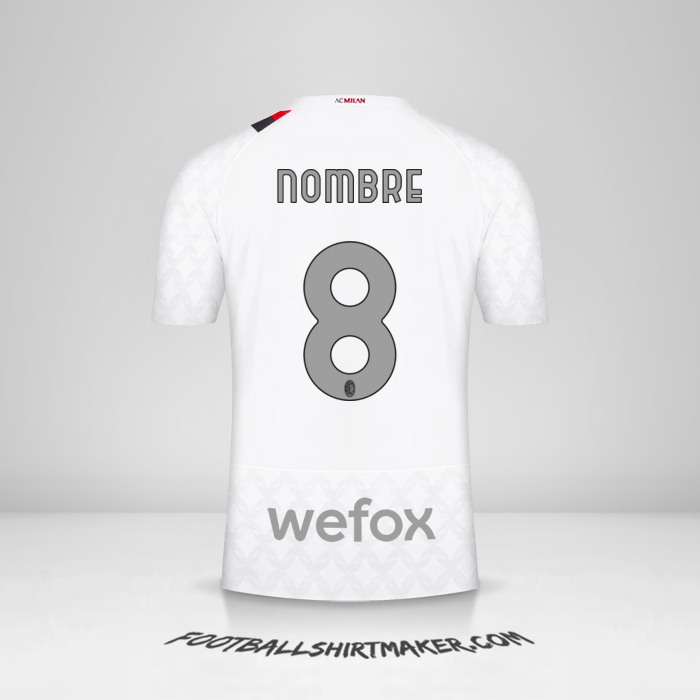 Camiseta AC Milan 2023/2024 Visita -  nombre - 8