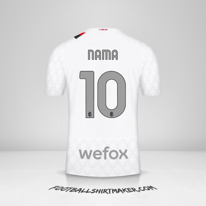 Jersey AC Milan 2023/2024 Alternatif -  nama - 10