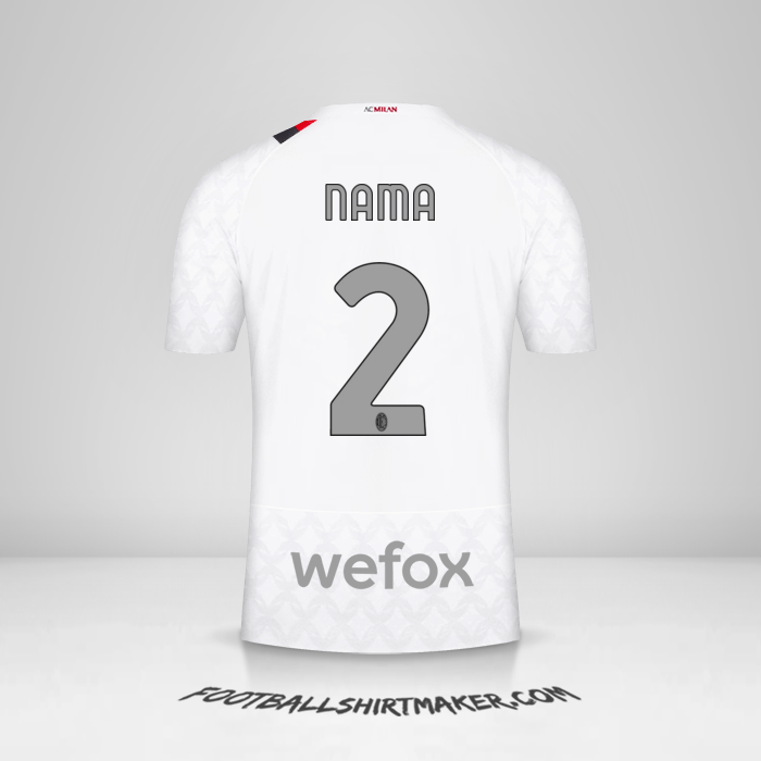 Jersey AC Milan 2023/2024 Alternatif -  nama - 2