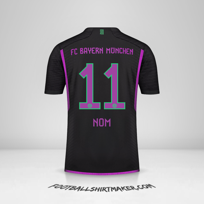 Maillot FC Bayern Munchen 2023/2024 Extérieur -  nom - 11