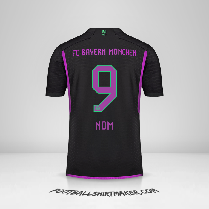 Maillot FC Bayern Munchen 2023/2024 Extérieur -  nom - 9