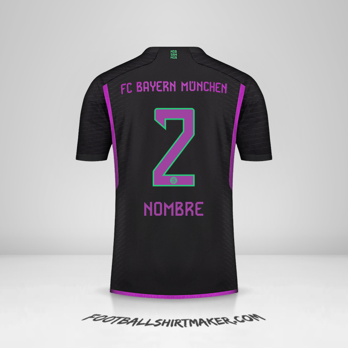Jersey FC Bayern Munchen 2023/2024 Visita -  nombre - 2