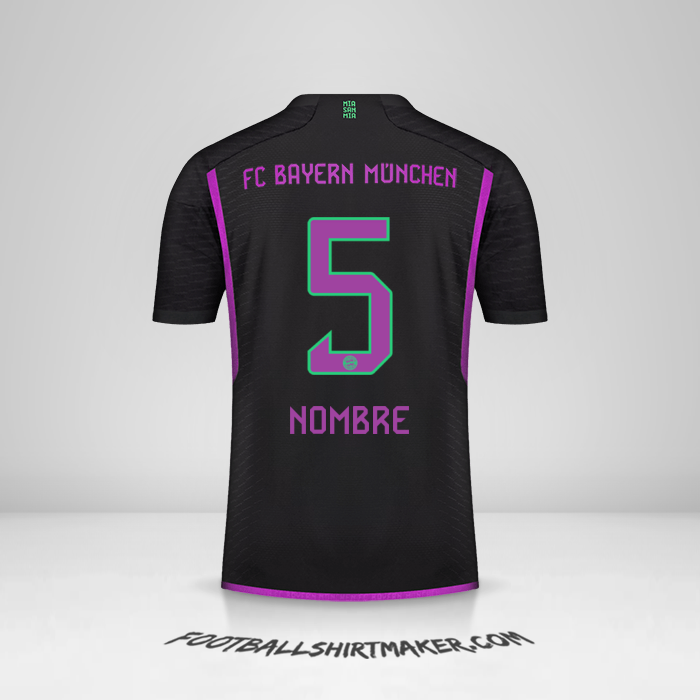 Jersey FC Bayern Munchen 2023/2024 Visita -  nombre - 5