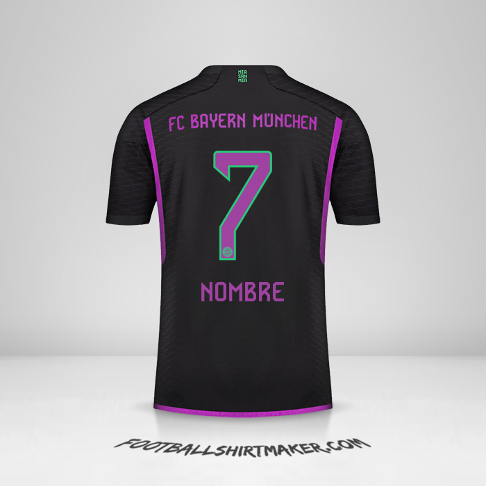 Camiseta FC Bayern Munchen 2023/2024 Visita -  nombre - 7