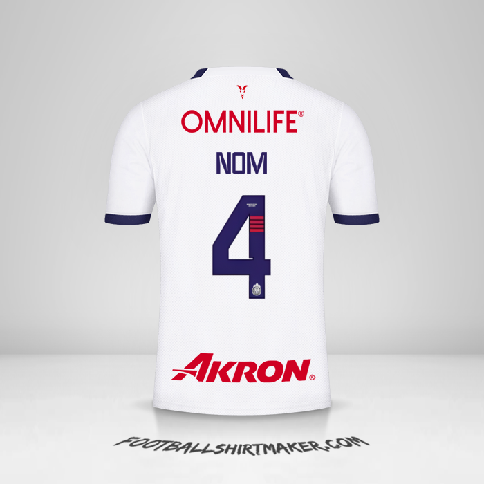 Maillot Guadalajara 2023/2024 Extérieur -  nom - 4