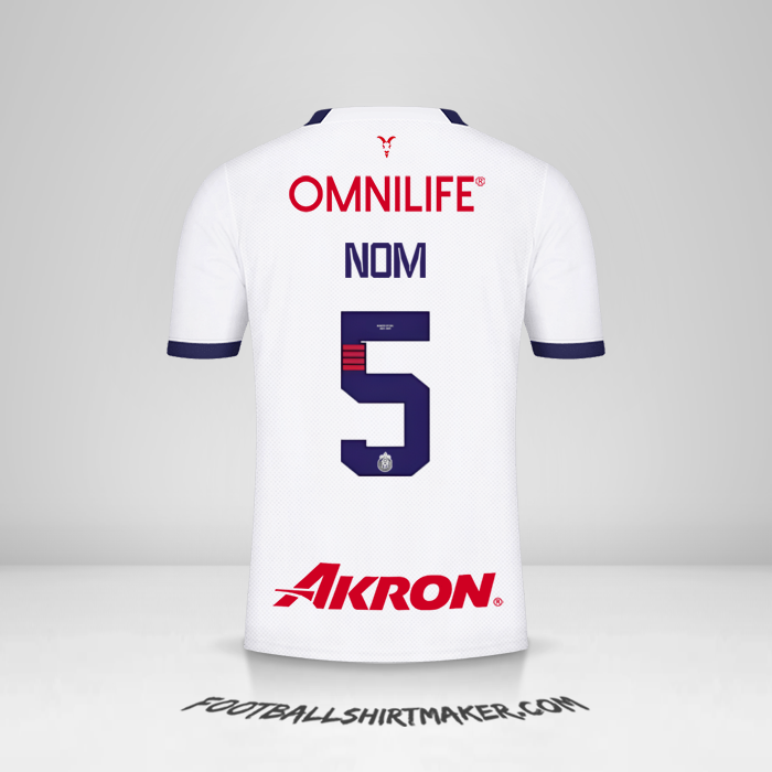 Maillot Guadalajara 2023/2024 Extérieur -  nom - 5