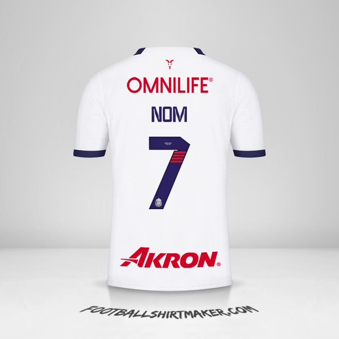 Maillot Guadalajara 2023/2024 Extérieur -  nom - 7