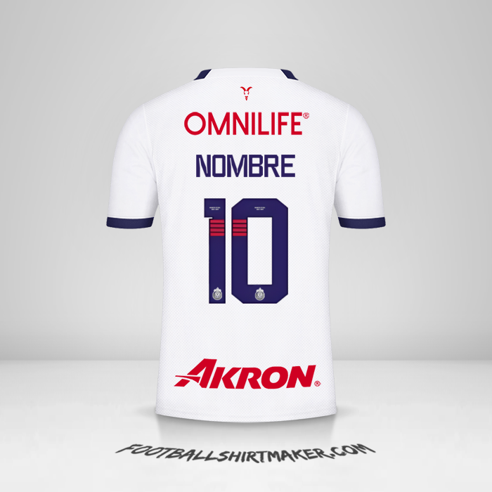 Camiseta Guadalajara 2023/2024 Visita -  nombre - 10