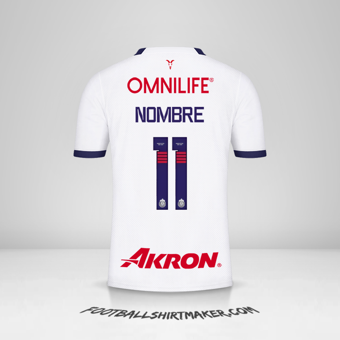 Jersey Guadalajara 2023/2024 Visita -  nombre - 11