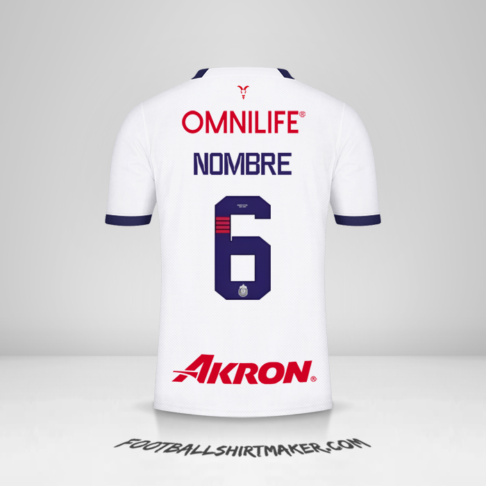 Jersey Guadalajara 2023/2024 Visita -  nombre - 6