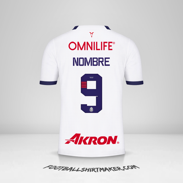 Jersey Guadalajara 2023/2024 Visita -  nombre - 9