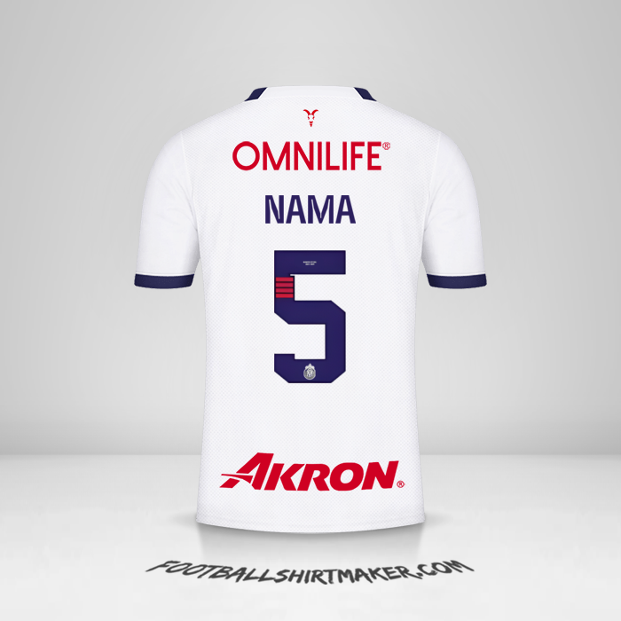 Jersey Guadalajara 2023/2024 Alternatif -  nama - 5