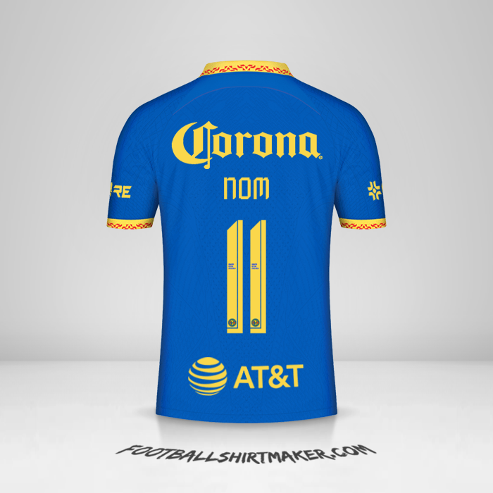 Maillot Club America 2023/2024 Extérieur -  nom - 11