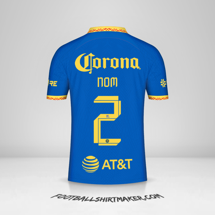 Maillot Club America 2023/2024 Extérieur -  nom - 2