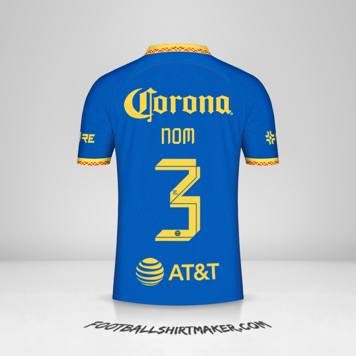 Maillot Club America 2023/2024 Extérieur -  nom - 3