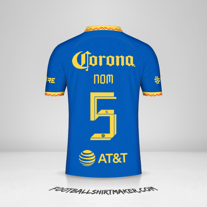 Maillot Club America 2023/2024 Extérieur -  nom - 5