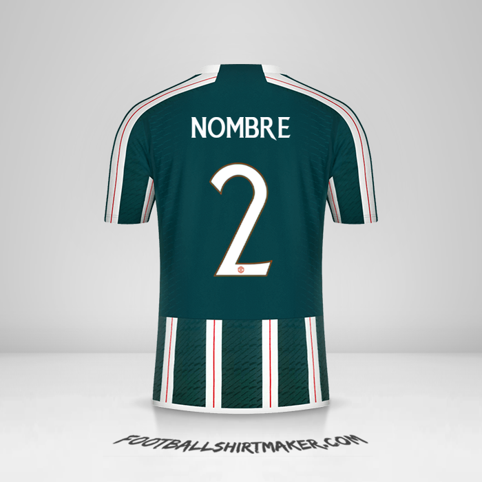 Jersey Manchester United Cup 2023/2024 Visita -  nombre - 2