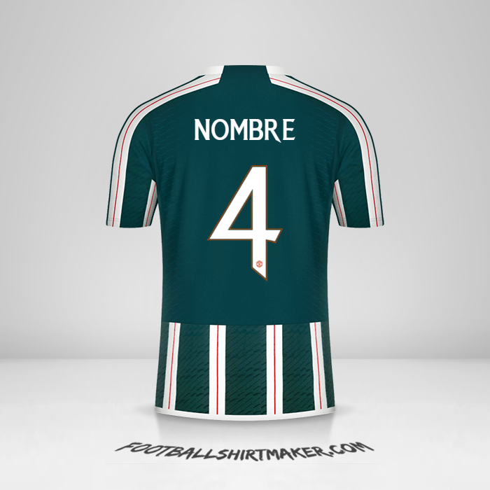 Jersey Manchester United Cup 2023/2024 Visita -  nombre - 4