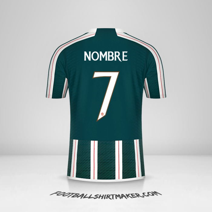 Jersey Manchester United Cup 2023/2024 Visita -  nombre - 7