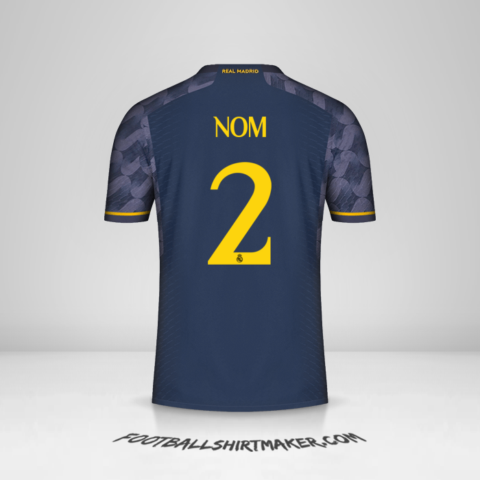 Maillot Real Madrid CF Cup 2023/2024 Extérieur -  nom - 2