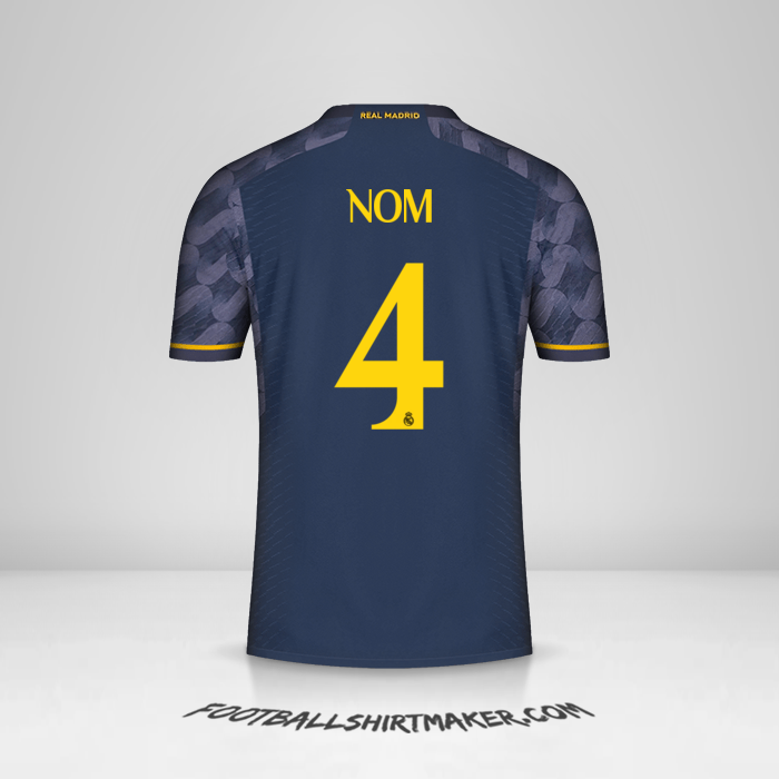 Maillot Real Madrid CF Cup 2023/2024 Extérieur -  nom - 4