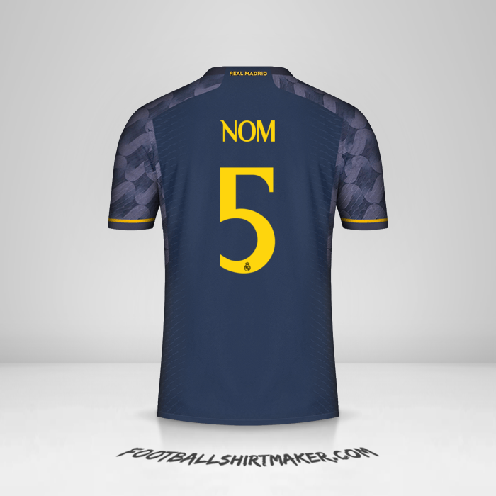 Maillot Real Madrid CF Cup 2023/2024 Extérieur -  nom - 5