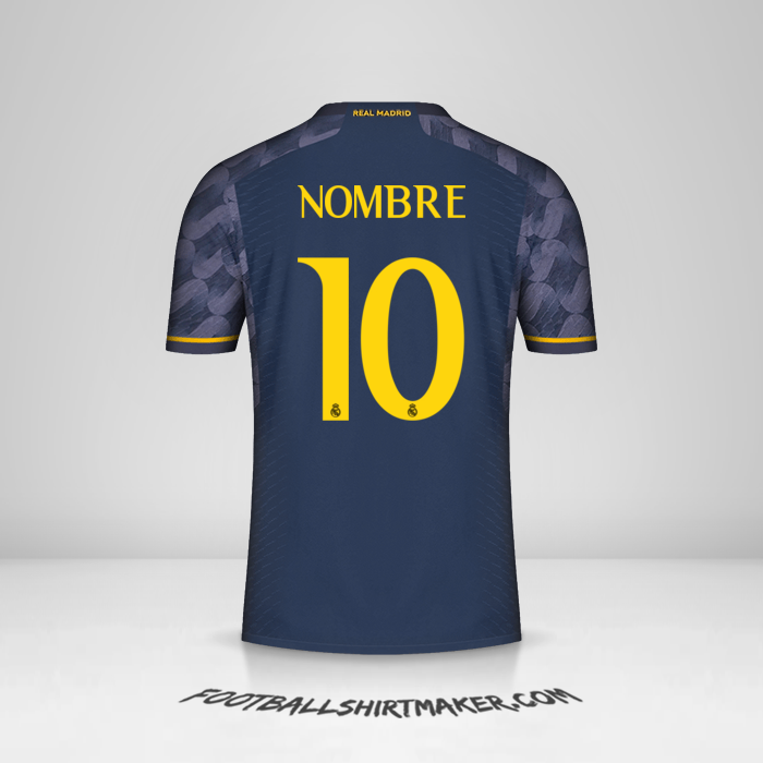 Jersey Real Madrid CF Cup 2023/2024 Visita -  nombre - 10
