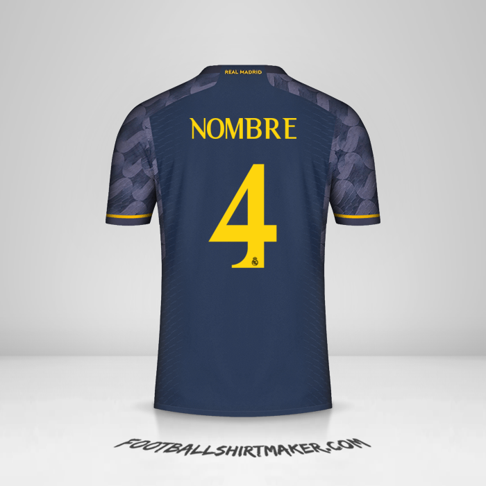Camiseta Real Madrid CF Cup 2023/2024 Visita -  nombre - 4