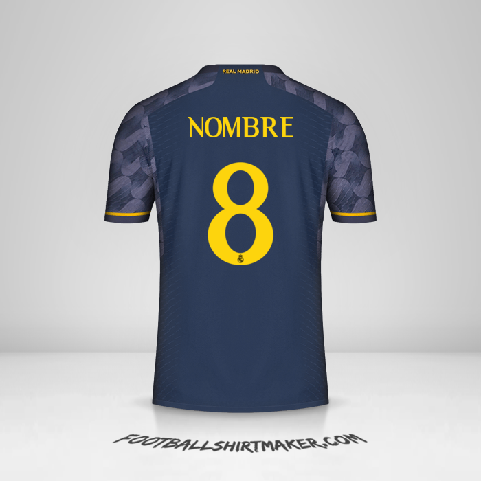 Jersey Real Madrid CF Cup 2023/2024 Visita -  nombre - 8