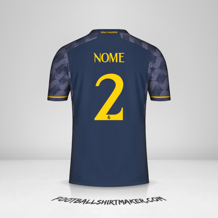 Maglia Real Madrid CF Cup 2023/2024 Seconda -  nome - 2