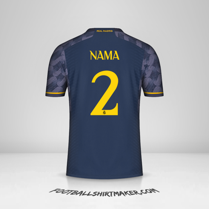 Jersey Real Madrid CF Cup 2023/2024 Alternatif -  nama - 2