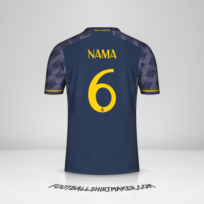 Jersey Real Madrid CF Cup 2023/2024 Alternatif -  nama - 6