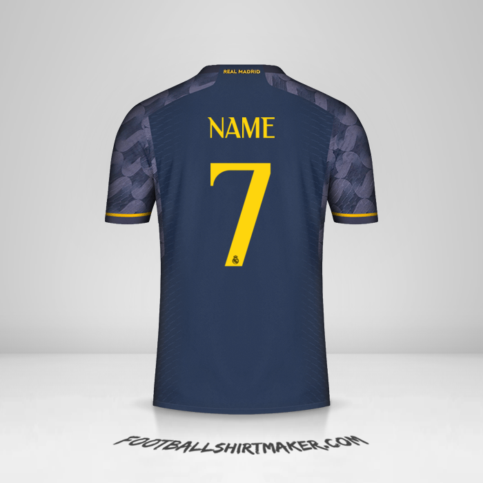 Jersey Real Madrid CF Cup 2023/2024 Away -  name - 7
