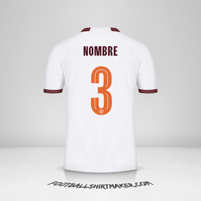 Jersey Manchester City Cup 2023/2024 Visita -  nombre - 3