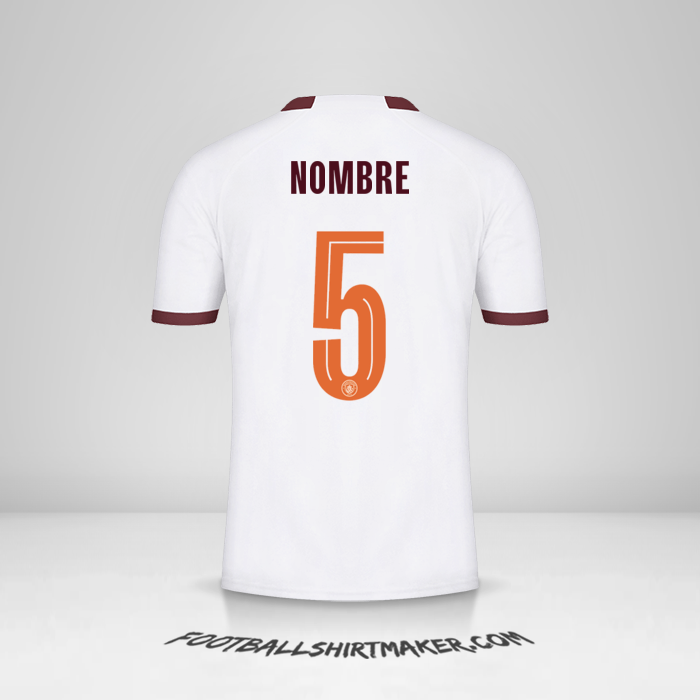 Jersey Manchester City Cup 2023/2024 Visita -  nombre - 5