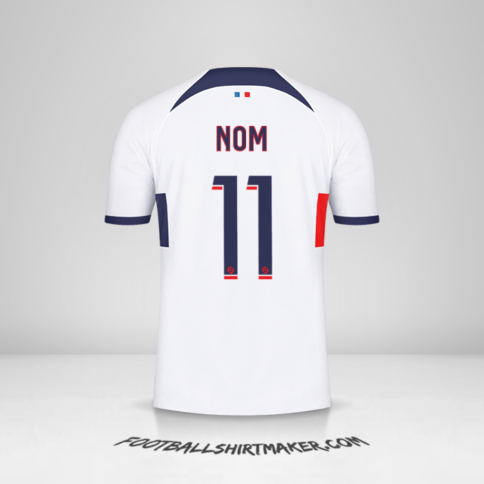 Maillot Paris Saint Germain 2023/2024 Extérieur -  nom - 11