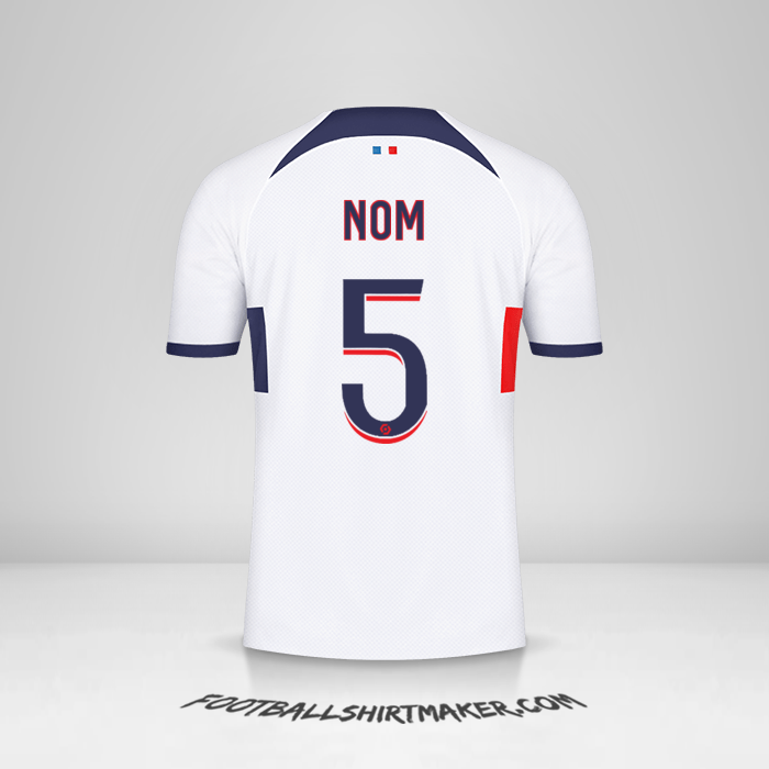 Maillot Paris Saint Germain 2023/2024 Extérieur -  nom - 5