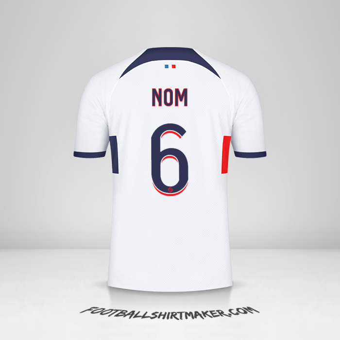 Maillot Paris Saint Germain 2023/2024 Extérieur -  nom - 6