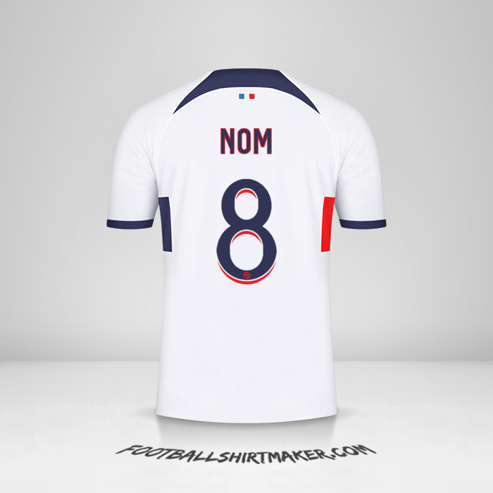 Maillot Paris Saint Germain 2023/2024 Extérieur -  nom - 8