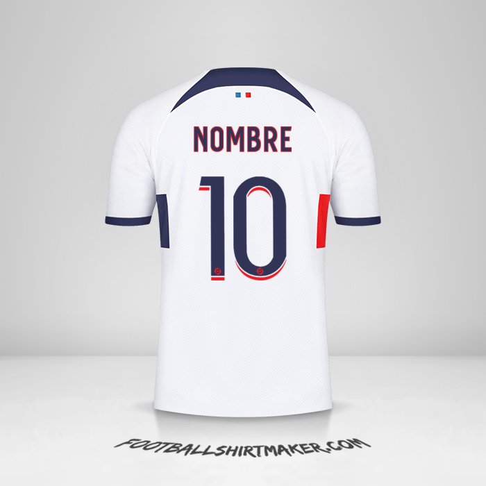 Jersey Paris Saint Germain 2023/2024 Visita -  nombre - 10