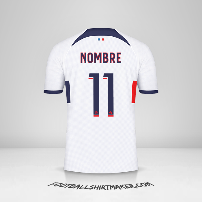 Jersey Paris Saint Germain 2023/2024 Visita -  nombre - 11
