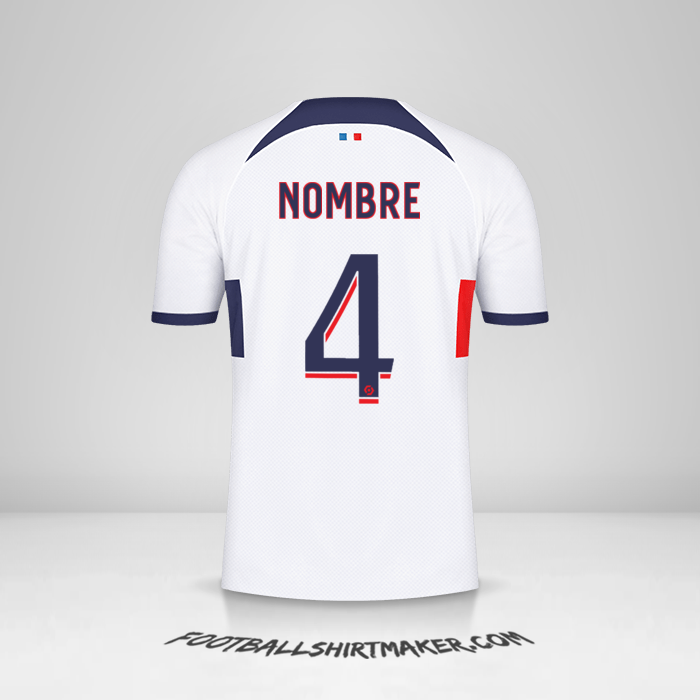 Jersey Paris Saint Germain 2023/2024 Visita -  nombre - 4