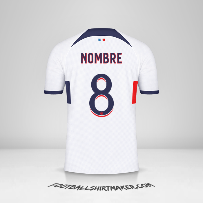Jersey Paris Saint Germain 2023/2024 Visita -  nombre - 8
