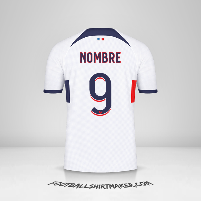 Jersey Paris Saint Germain 2023/2024 Visita -  nombre - 9