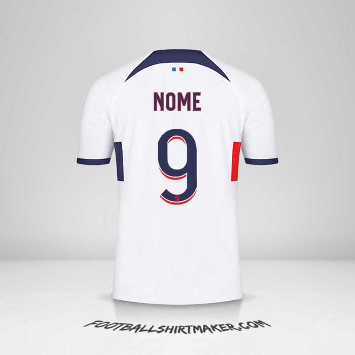 Camisa Paris Saint Germain 2023/2024 Alternativa -  nome - 9