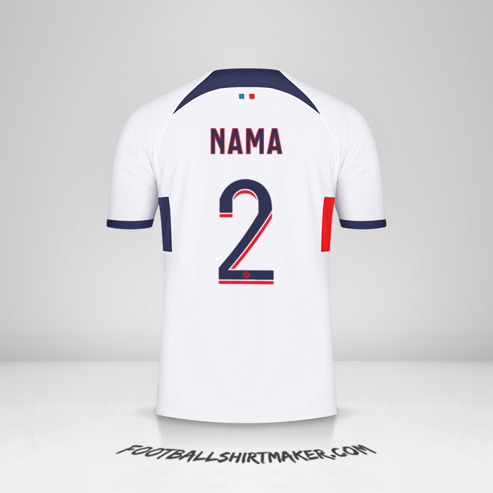 Jersey Paris Saint Germain 2023/2024 Alternatif -  nama - 2