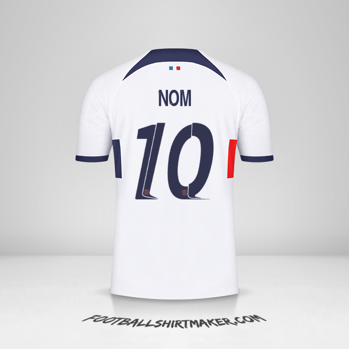 Maillot Paris Saint Germain Cup 2023/2024 Extérieur -  nom - 10