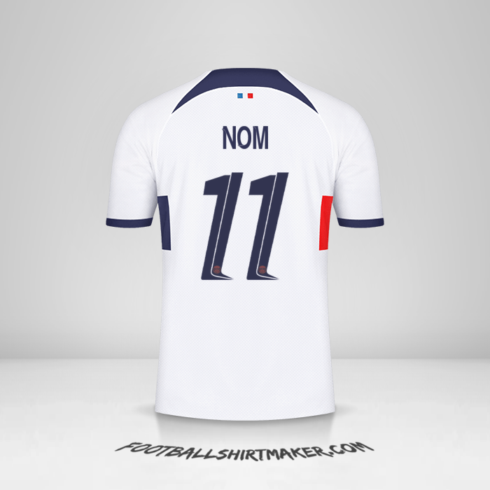 Maillot Paris Saint Germain Cup 2023/2024 Extérieur -  nom - 11